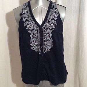 Converse Embroidered Sleeveless Blouse S